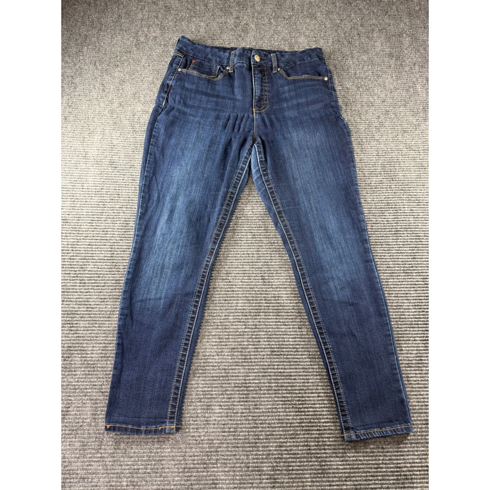 Seven7 Mid Rise Skinny Jeans Womens 10 Dark Wash Indigo Stretch Denim